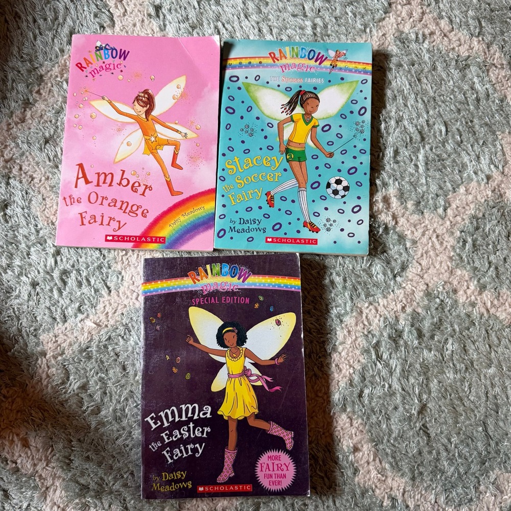 Rainbow Magic Fairy Chapter Book Lot 3 Daisy‎ Meadows Scholastic Paperback